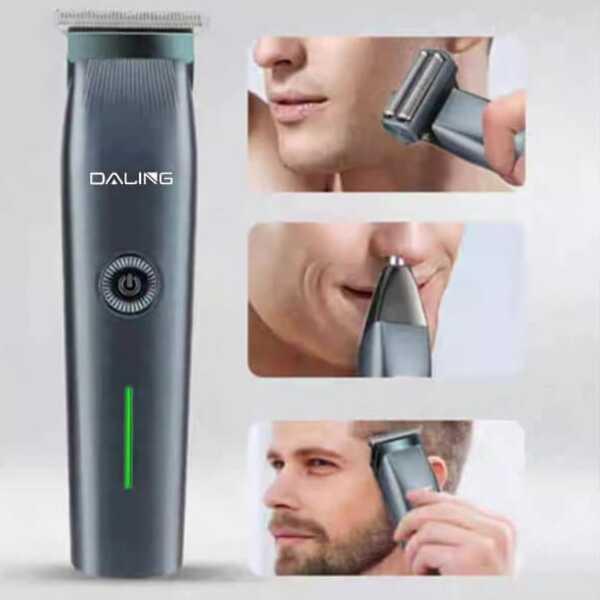 Men's Hair Clipper and Shaver with Detachable Head - 1 Pcs, Grey