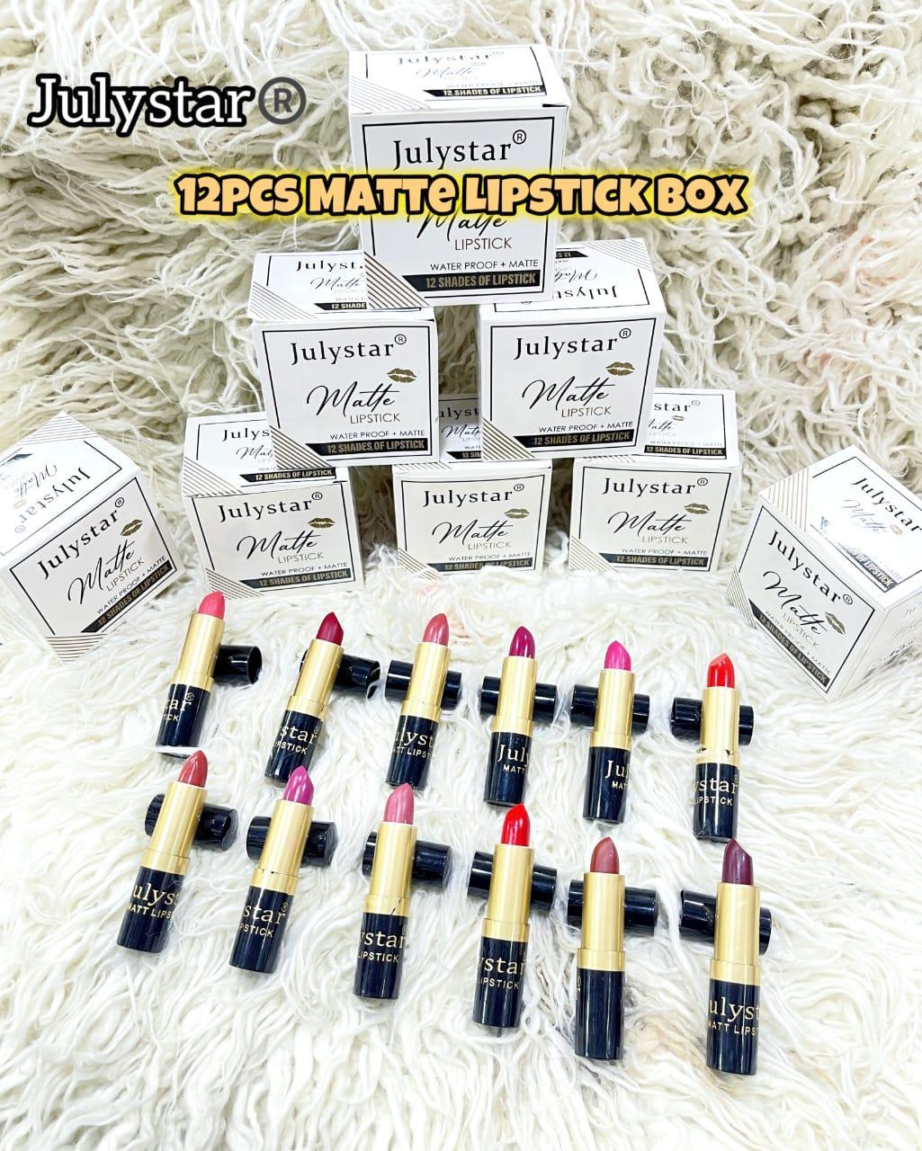 Vibrant Multicolor Lipstick Set - 12 Pcs with Bold Coverage